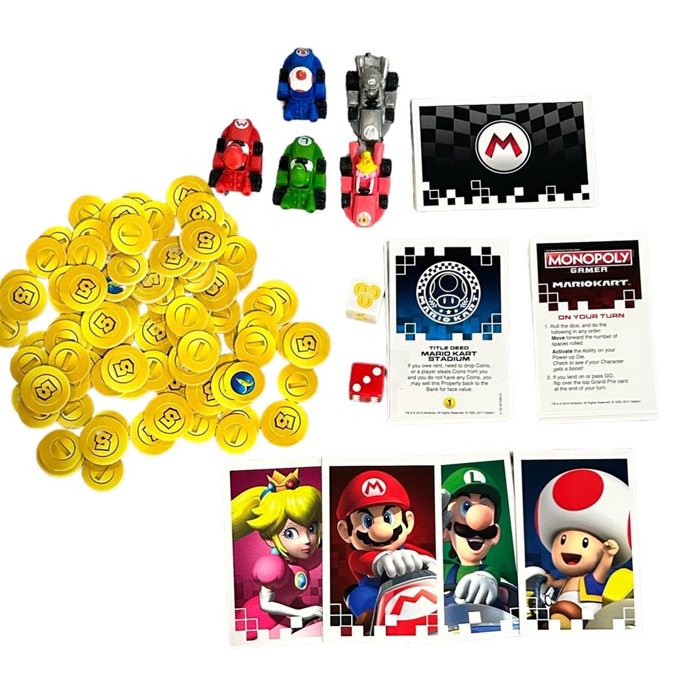 Monopoly MarioKart Board Game Replacement Board Game Pieces